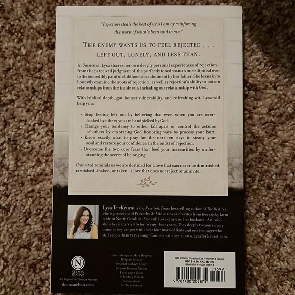 Uninvited. Lysa Terkeurst Book. - Picture 2 of 3